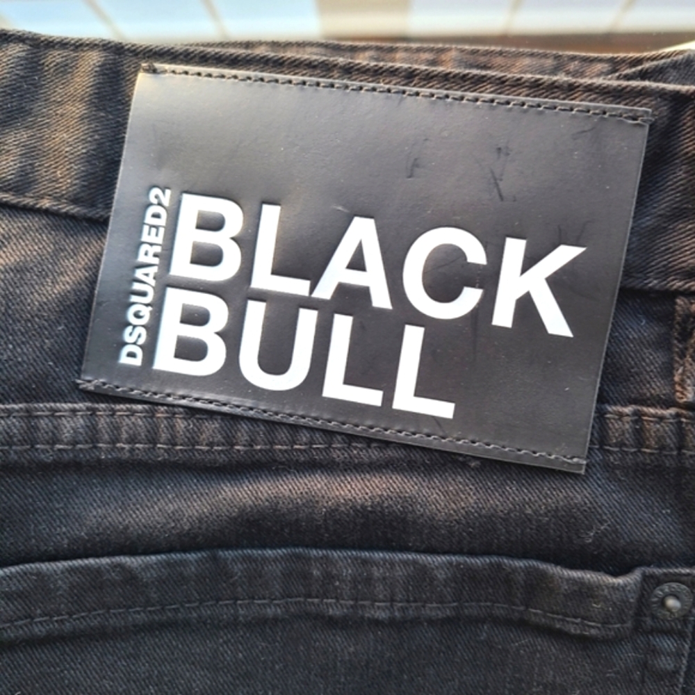 DSQUARED2 🇨🇦 Black Bull Label Slim Jeans - 42" Waist, Black - Picture 4 of 7